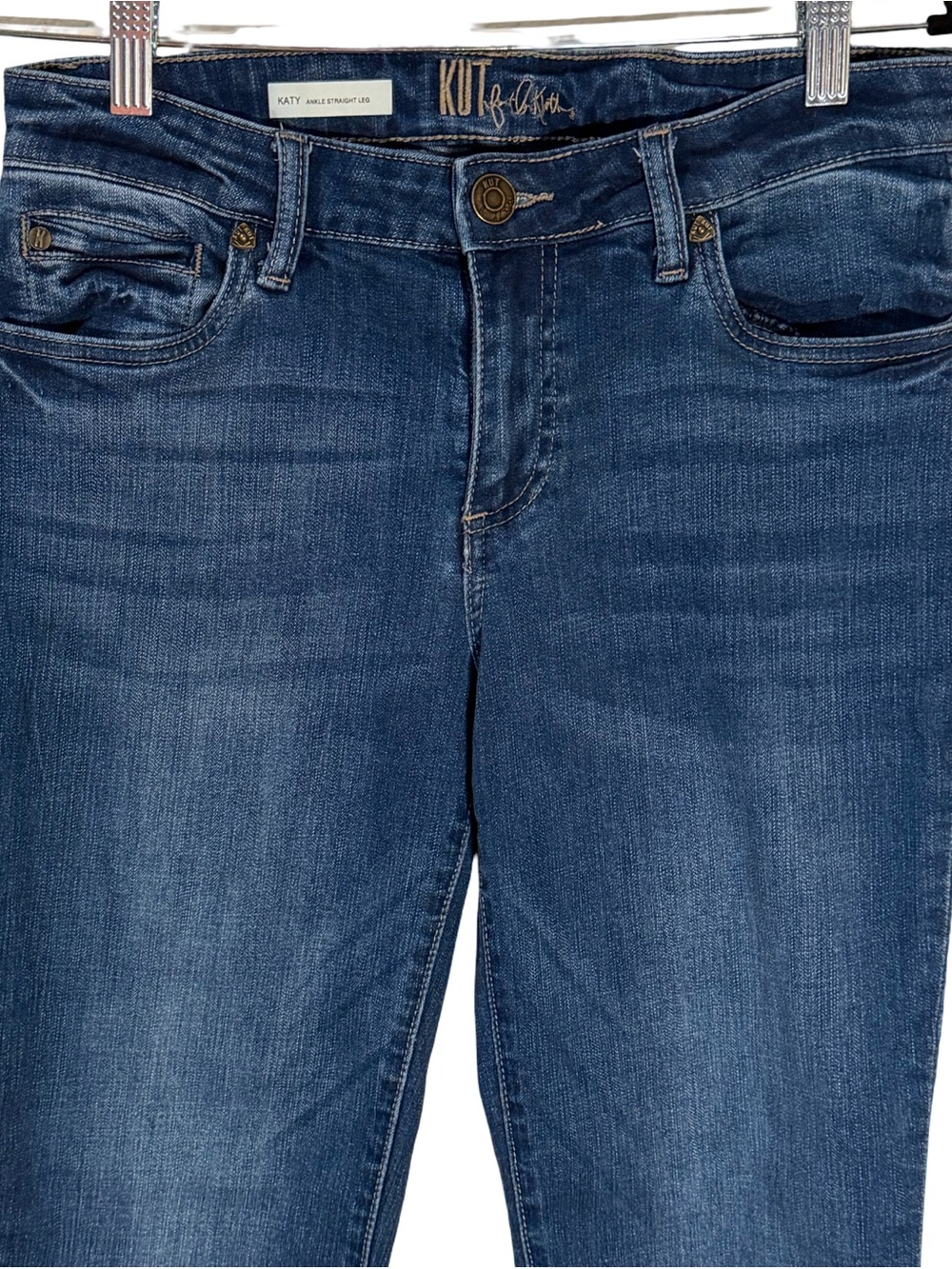 Kut from the Kloth Mid Rise Kloth Katy Ankle Straight Leg - Picture 3 of 9